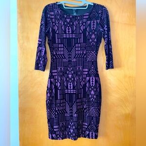 f21 geometric bodycon dress